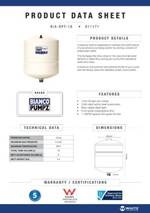 Bianco Pressure Tank 18L