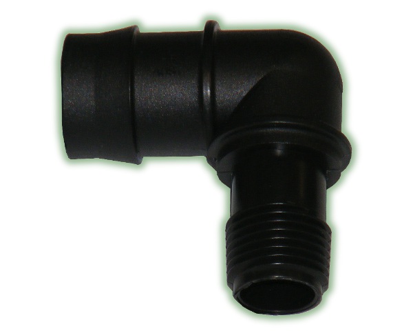 Elbow Threaded Male Branch 13mm x 20mm BSP (HR-E12G34M)