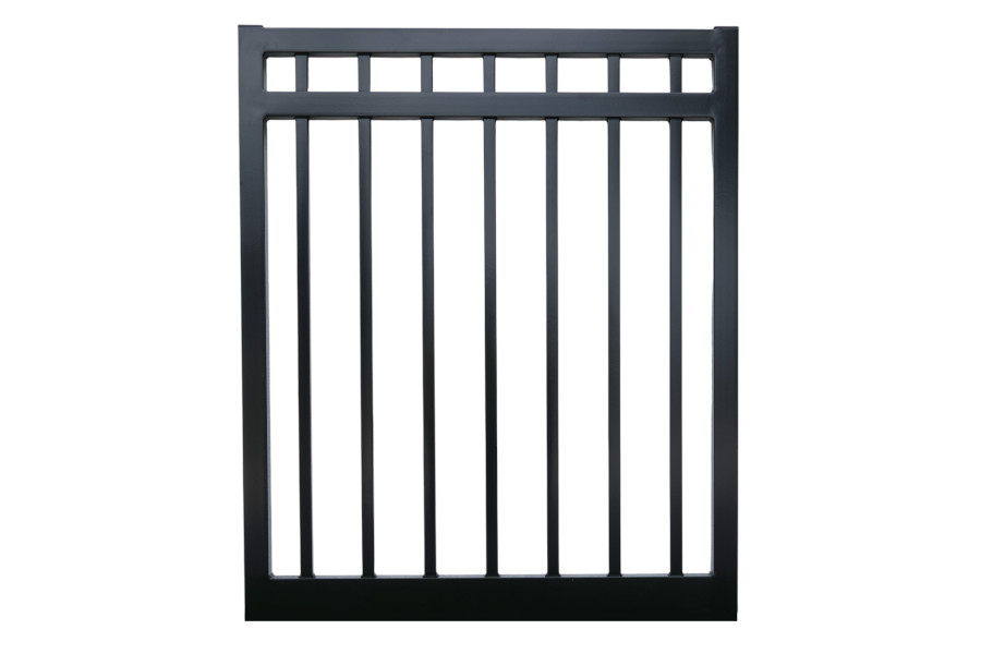Aluminium Double Top Rail Gate 1200x1000mm Black