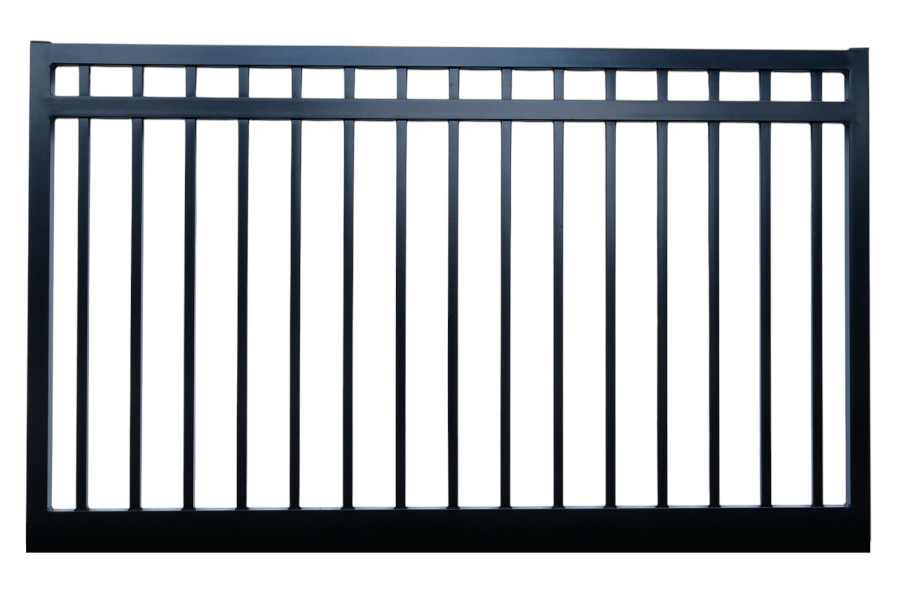 Aluminium Double Top Rail Gate 1200x2000mm Black