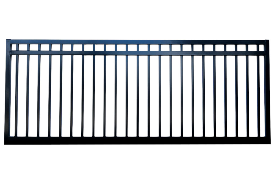 Aluminium Double Top Rail Gate 1800x3000mm Black
