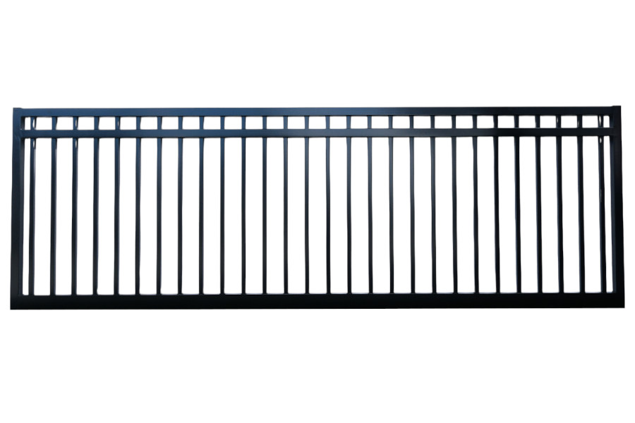Aluminium Double Top Rail Gate 1200x3600mm Black
