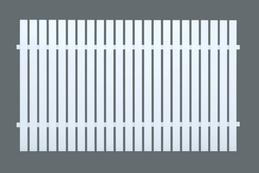 Aluminium Flat Top Picket Fence Panel 1200x2020mm White