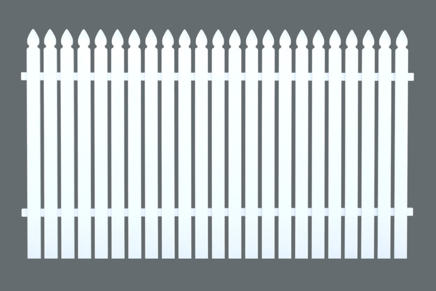 Aluminium Spear Top Picket Fence Panel 1500x2020mm White