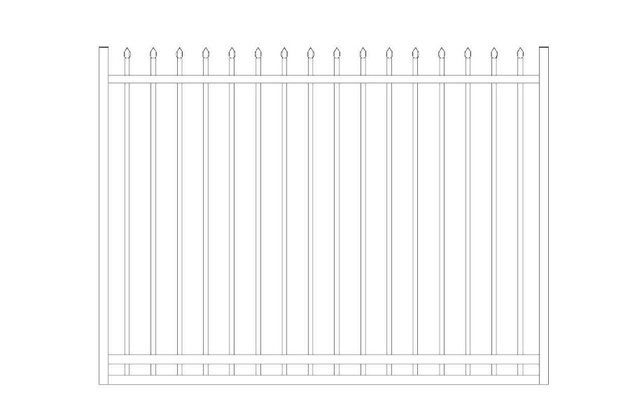 Garrison Gate 2.1mH x 2.4mW Aluminium Powder Coated Black